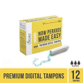 Sirona Premium Digital Tampon Heavy Flow - 12 Pieces 
